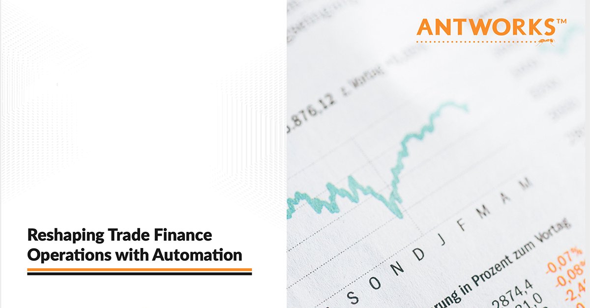 AntWorksGlobal's tweet photo. 78% of banks have already implemented automation solutions or are in the process of digitising their #TradeFinance operations.

Learn how #CognitiveMachineReading can help you use more of your data to become a strategic resource for banks worldwide. https://t.co/4VefAPHzEz https://t.co/XPtZbuTOY4