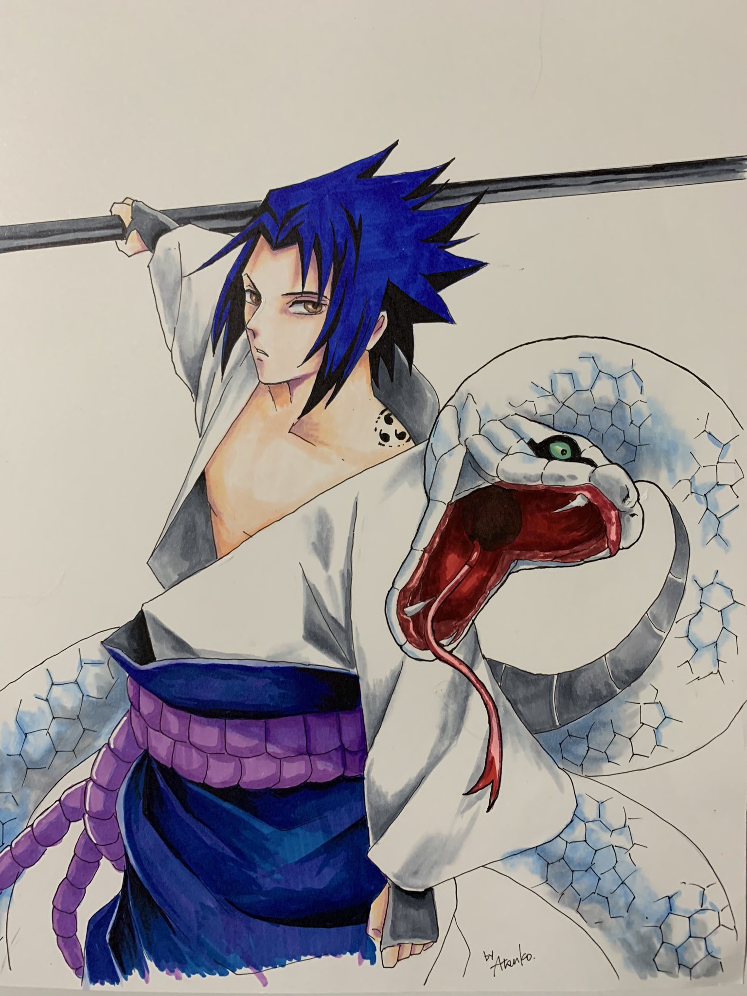 Atsu39 うちはサスケ様描きました コピックが徐々に増えているので いろいろ試し中です ナルト うちはサスケ コピックイラスト イラスト イラスト好きさんと繋がりたい 絵描きさんとつながりたい 試し中 T Co Pz7bp9kmj8 Twitter