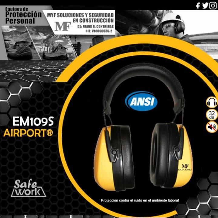 MyfSoluciones26's tweet photo. #myfsoluciones26d El #ProtectorAuditivo #Safework #Airport de 32 #dB 👉Suministra protección de manera no invasiva, aislando el oído de la fuente de ruido.
👉Se denominan normalmente protectores de copa.
👉Diseño ergonómico y adaptable a la mayoría de los usuarios.
#Mérida https://t.co/cpitwAP62y