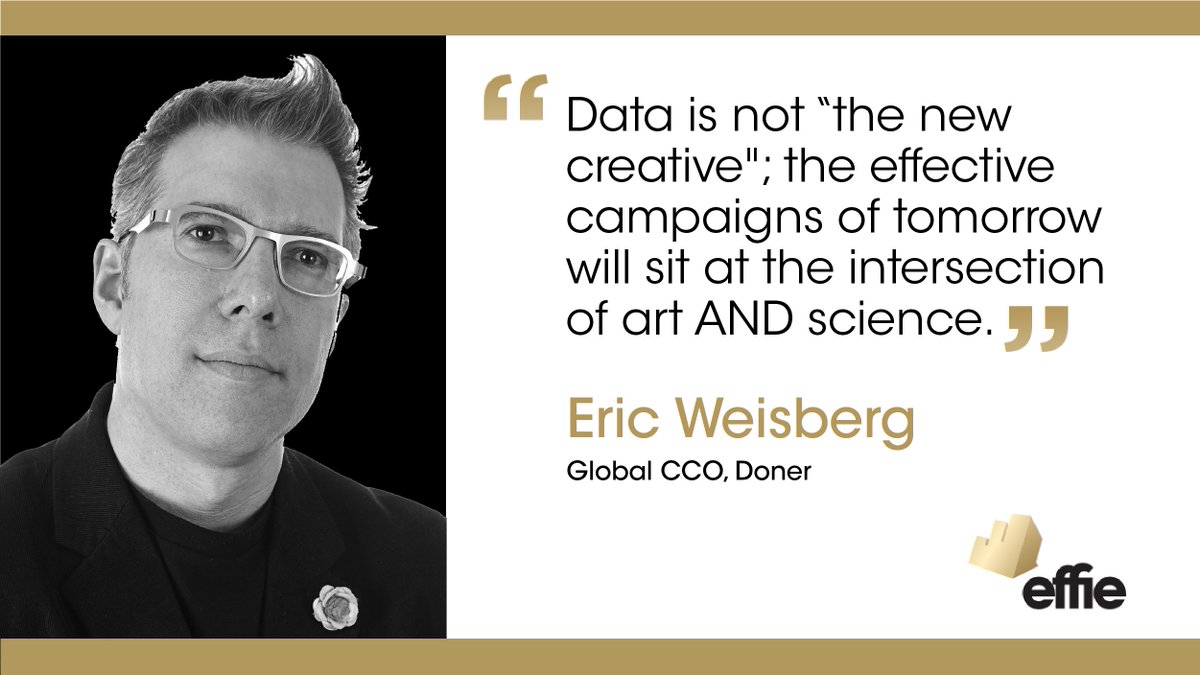 EffieAwards's tweet photo. In One Sentence: Defining Effectiveness // @eweisberg, Global CCO @doner_agency & 2020 @Effie_US judge. More on the #effieblog: https://t.co/s9faadEGUH #effies #effectiveness https://t.co/Ew4IINdM2X
