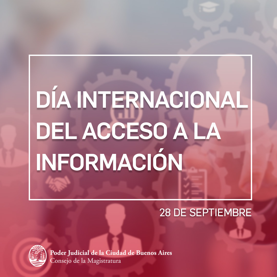 Desde el Consejo de la Magistratura de la Ciudad trabajamos para promover la transparencia y un mayor acceso a la información pública. 
#DiaDelAccesoALaInfo #AccessToInfoDay