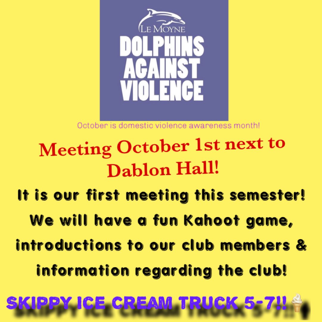 We have our first meeting this Thursday!! come on out🐬🥳