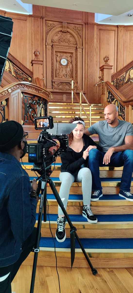 Black and Northern Irish 
Grand Staircase of the Titanic. 

At the weekend I had the pleasure of filming 15 notable black contributors for 'Black and Northern Irish' trailer launching later in the week.

Thank you <a href="/TitanicBelfast/">Titanic Belfast</a> 
@blackandni 
#blackandnorthernirish