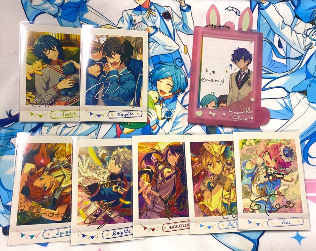 【交換】あんさんぶるスターズ あんスタ ぱしゃこれ Ver.7 

譲→off…つむぎ・☆凛月
iDOL…ひなた・☆泉・颯馬・桃李

求→iDOL…渉＞奏汰＞宙1＞off…渉・宙(各1)

10/1池袋18時前後手渡し＞郵送(別ツイートのｶﾞｰﾗﾝﾄﾞ含む場合のみ)
宜しくお願い致します^^