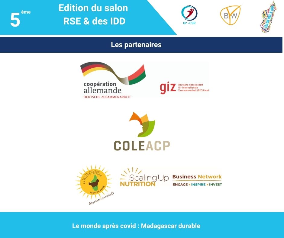 rse_et's tweet photo. Nous vous présentons nos parrains, nos partenaires et nos sponsors.
#SalonRSEIDD #BuyYourWay #UR_CSR #MEDD #GEM #GIZ #ColeACP #PlateformeAnjaramasoandro #CCIFM #INSUCO #LeRelais #Karenjy #SYMABIO #MadagascarHotelConsultant #Akanjo #RSEetPED #StepUpDigital #AmikalProject https://t.co/uCsoXWCIsd