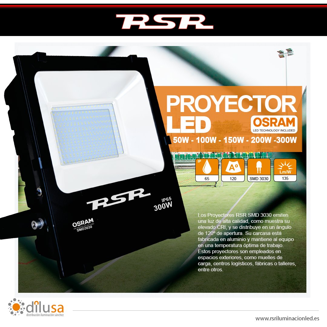 rsriluminacion's tweet image. 💡 El proyector LED #SMD3030  tiene una gran eficiencia que se reparte en un ángulo de 120º. Además, funciona con el chip de alta potencia #OSRAM 🔋

#proyectorled #proyector #proyectorosram #iluminacionled #rsriluminacion #diseñoexteriores #iluminaciondeportiva