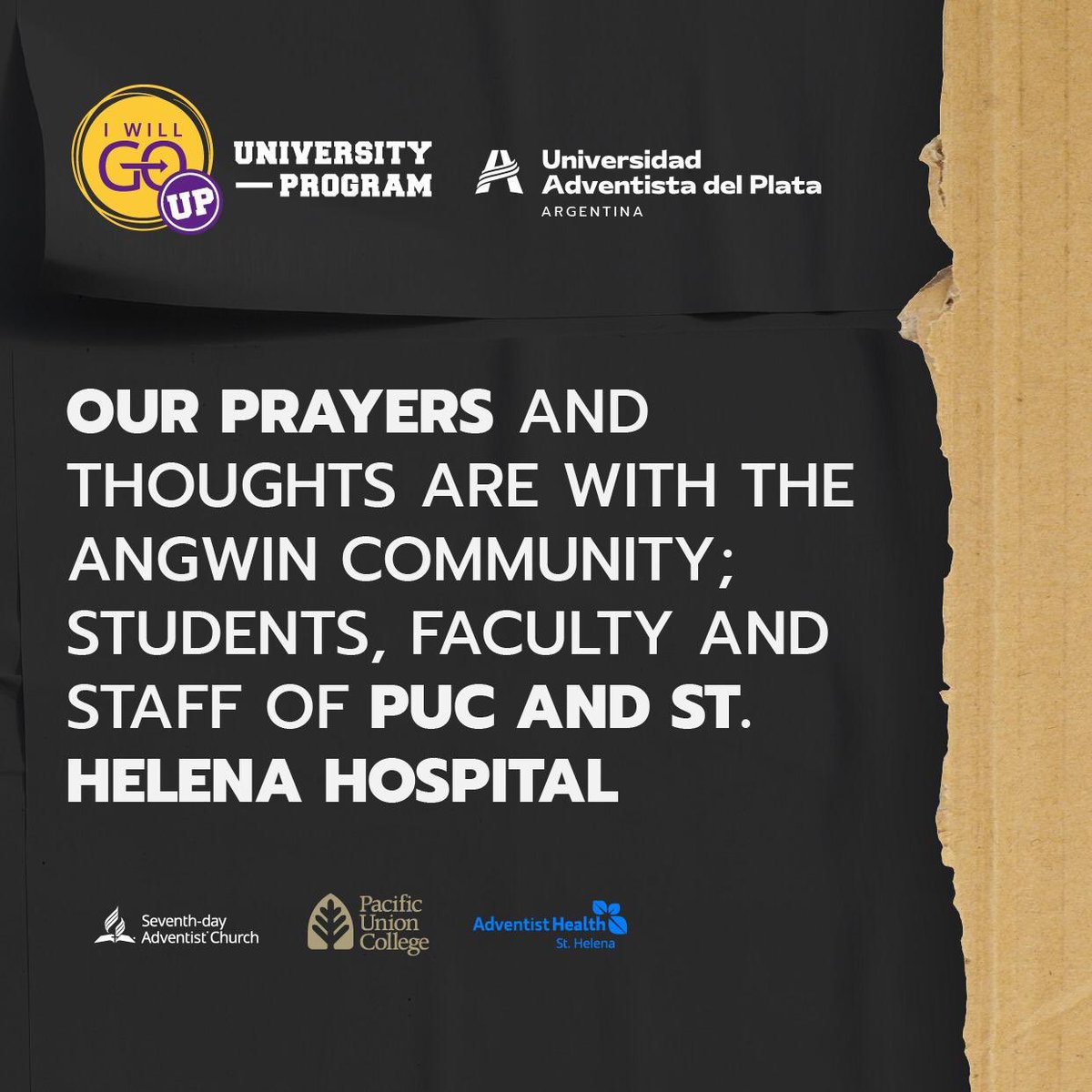 ⁦<a href="/UAPArgentina/">UAP</a>⁩ oramos por <a href="/PUCNow/">Pacific Union College</a>, Presidente Dr Bob Cushman, alumnos y personal. <a href="/IWillGoUP2020/">I Will Go UAP</a> <a href="/pastortedwilson/">Ted Wilson</a> <a href="/mperezschulz/">Pr. Magdiel Perez S.</a> <a href="/caviglionedario/">Dario Caviglione</a> Vamos a colaborar uniendo nuestras oraciones