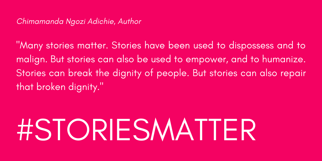 MatutineNetwork's tweet photo. "Many stories matter. Stories have been used to dispossess and to malign. But stories can also be used to empower, and to humanize. Stories can break the dignity of people. But stories can also repair that broken dignity." -Chimamanda Ngozi Adichie, Author

#STORIESMATTER https://t.co/5U0w8IXQha