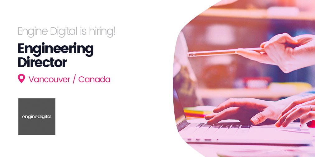 danglobal's tweet image. 📢 @EngineDigital is looking for an Engineering Director to join their team in Vancouver. Details👉 bit.ly/engndrctr #engineeringdirector #jobsinvancouver