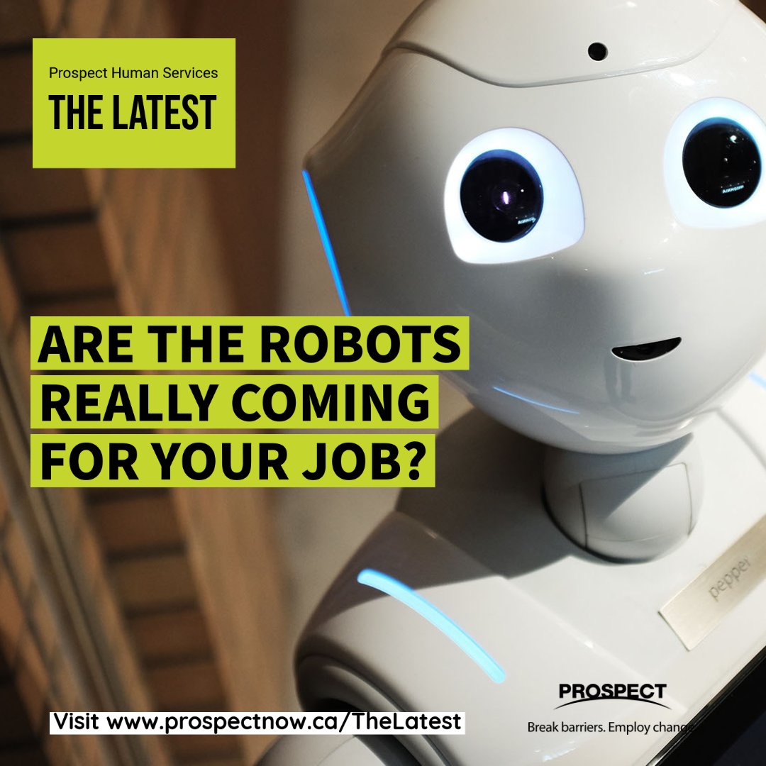 ProspectEmploy's tweet photo. Robots don’t phone in sick, don’t require dental, and make fewer mistakes. Does that mean your job is at risk? Read more at The Latest https://t.co/gJ2c1j9VMK #ProspectBlog #TheLatest https://t.co/wT6xDEnvqE