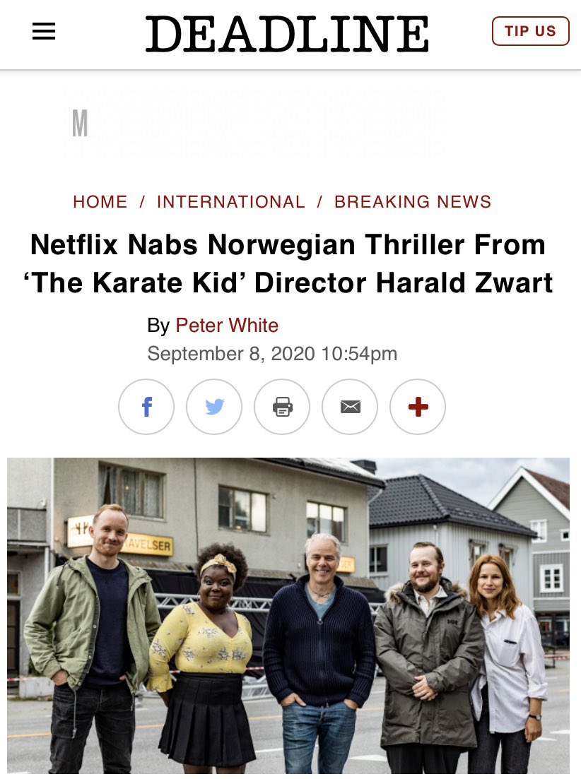 Tantrum director Harald Zwart has started production on a new thriller series for Netflix - we can’t wait to watch this one 👀