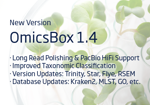 bio_bam's tweet photo. New OmicsBox Release v.1.4 #LongRead #PacBio HIFI support and assembly polishing, #metagenomics with improved taxonomic classification and more. Details here: https://t.co/gG5cqzwgTJ #omicsbox #bioinformatics #biobam #genomics #blast2go #rnaseq #dnaseq https://t.co/9lDKFLmzai