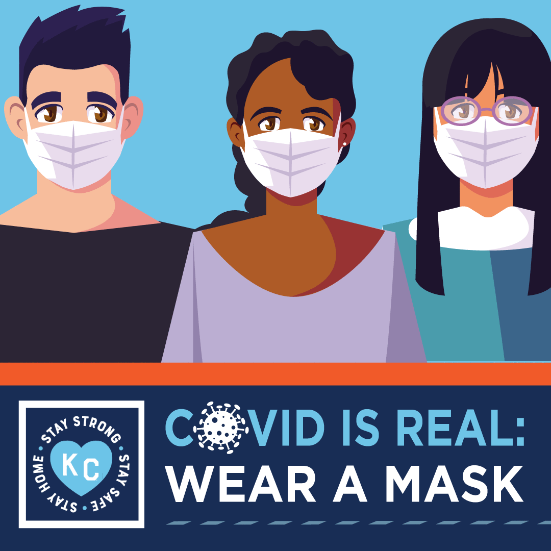 KCMOHealthDept's tweet photo. 😷Masks are still the most effective tool we have to stop the spread of #COVID19.
Always wear a mask in public places, and make sure the cloth completely covers your nose and mouth.
Learn more at https://t.co/fyLbNou1zW.
#stopthespread #safereturnKC #comebackKC https://t.co/7oCmcXSKUU