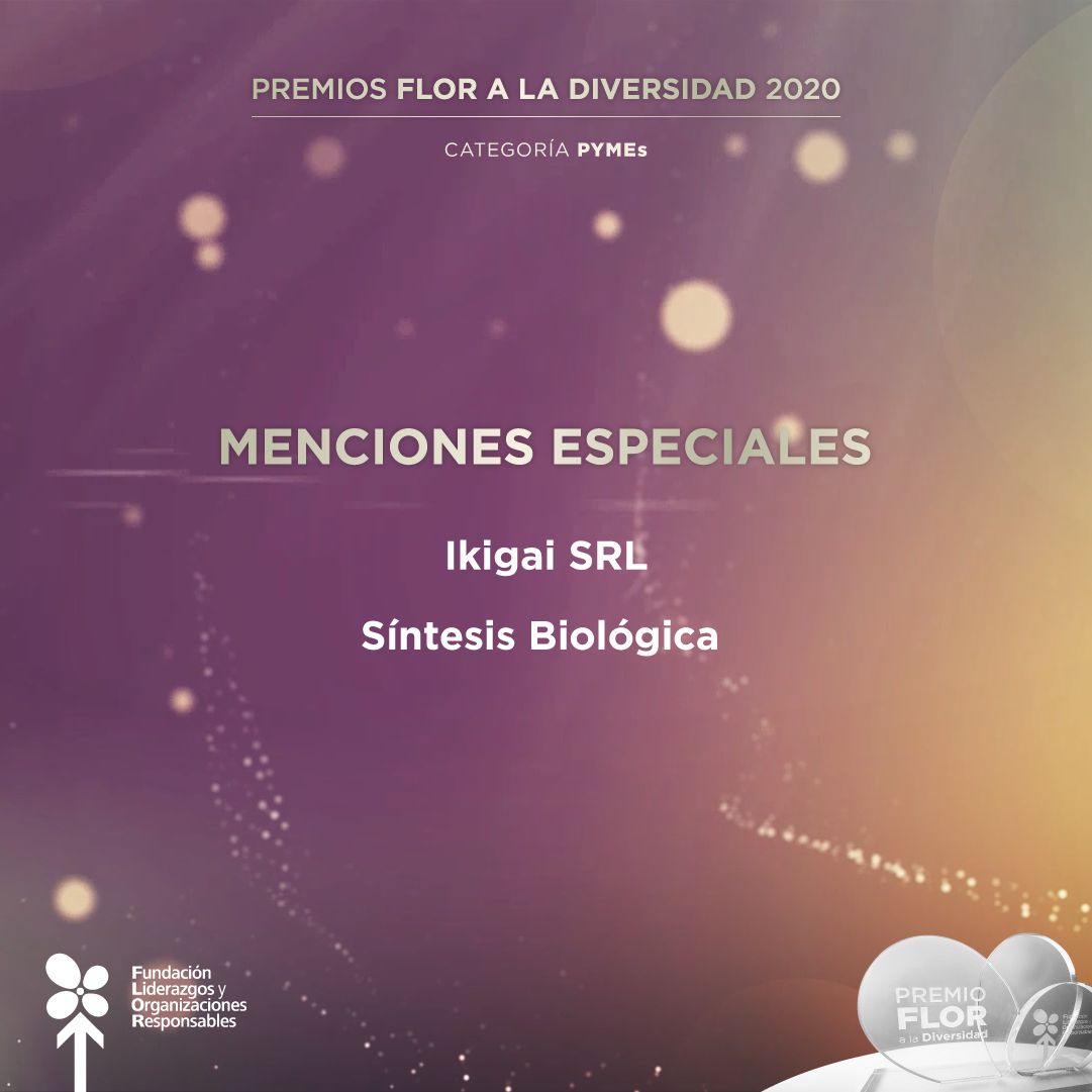 Gracias <a href="/FundacionFLOR/">Fundación FLOR</a> y Andrea Grabocopatel por la Mención Especial a #ikigai  en la categoría #PYME que nos dará más fuerza para seguir trabajando por la inclusión socio-laboral de personas con discapacidad.

#PremiosFlorALaDiversidad #Ikigai #Discapacidad #Inclusion