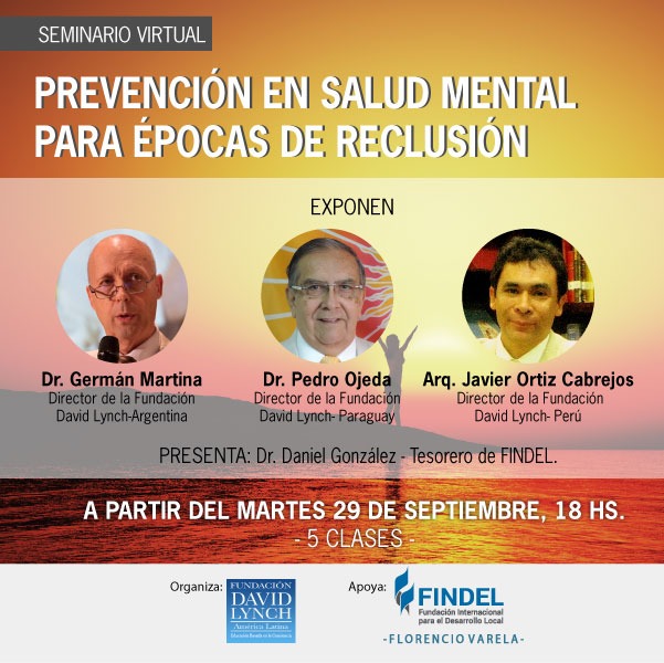 Este martes 29/9 comenzaremos un ciclo de cinco encuentros junto a la <a href="/FundDavidLynch/">Fund. David Lynch AL</a> sobre técnicas guiadas y progresivas para disminuir la ansiedad. 

Todavía podés inscribirte sin cargo 👇
forms.gle/acZmUgnn4z55XK…