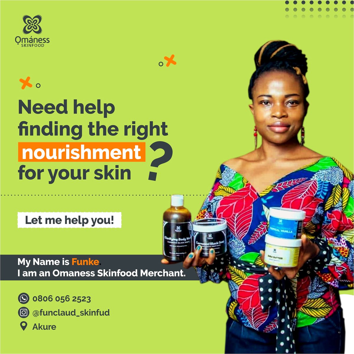 OmanessOfficial's tweet photo. Are you on the hunt for where to find quality skinfood products that'd work for you?
Everyone regardless of skin type or where they live deserves to find quality skinfood products that nourishes, ease their skin worries & feeds their glow
#Akure #Nigeria #MadeToNourish #Omaness https://t.co/o9ZwRgvyak