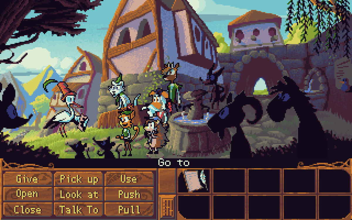 WatchDaToast's tweet photo. In Beyond The Edge Of Owlsgard, a peaceful world inhabited by animals is about to be annihilated by merciless machines of unknown origin. It`s up to Finn the deer and his owl friend Gwen to prevent the apocalypse! #indiegame #gamedev #pointandclick #indiedev #adventuregames https://t.co/xN7CjIa2Co