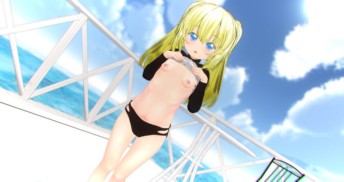 もうセパレートタイプしか作らなくなるかもしれんくらい　お腹まわりがすこ(/・ω・)/
#COM3D2 #カスタムオーダーメイド3D2