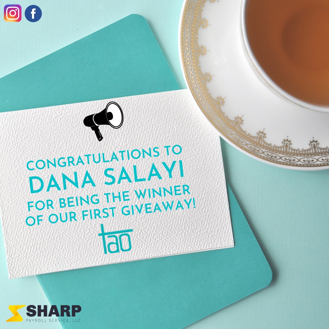 SharpPayrollNJ's tweet photo. Congratulations to Dana Salayi who entered via Facebook on winning the $150 gift card to TaoMassage! Look out for other fun giveaways in the future! #SharpPayrollService https://t.co/TI0pP9MEcO