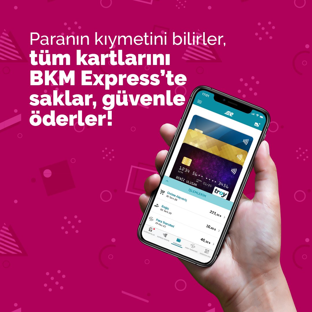 BKMExpress's tweet photo. BKM Express’lilerin #VarBiBildiği! 
Paranın kıymetini bilirler, tüm kartlarını BKM Express’te saklar, güvenle öderler! https://t.co/ca51g81WYn