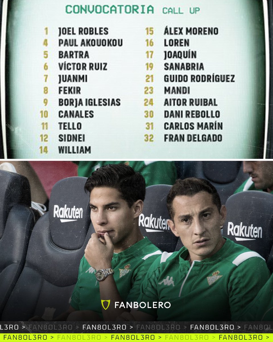 ¡FUERA DE LA CONVOCATORIA!
Manuel Pellegrini explicó que tanto Andrés Guardado como Diego Lainez aún no están en condiciones de jugar debido a problemas físicos y se perderán el duelo frente al Getafe 😫🚨🇲🇽🇪🇸
#AndresGuardado #DiegoLainez #RealBetis #LaLiga #SoyFanbolero https://t.co/D4IkqZEHTH