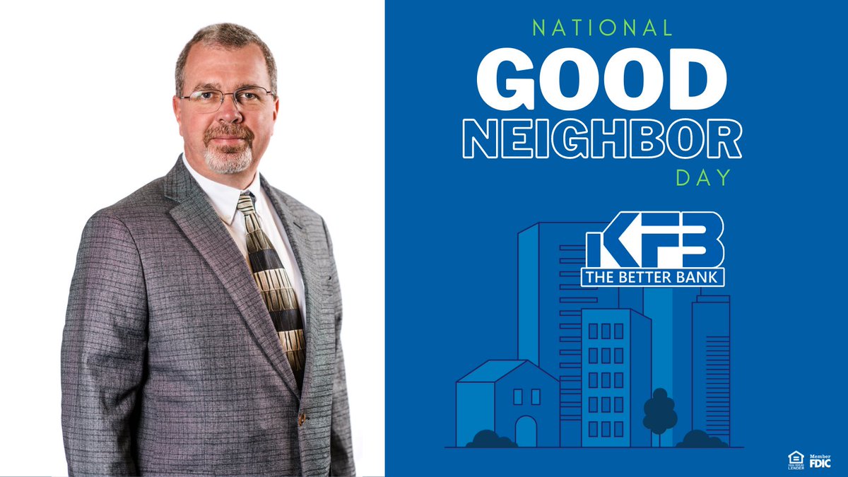BankKFB's tweet photo. You're not just our customers—you're our neighbors, friends and colleagues! That's why the success of our community is so important to us. Happy #GoodNeighborDay #TodayTomorrowTogether #CommunityBank #KFB https://t.co/bzcb4C1HGA