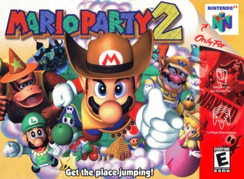 Mario Party 2 (2000) This game introduces collectable items in shops to help players gain an advantage during gameplay. They can range from Mushrooms, Skeleton Keys, and Magic Lamps. This game also includes the Hidden Block, which can contain coins or a star.