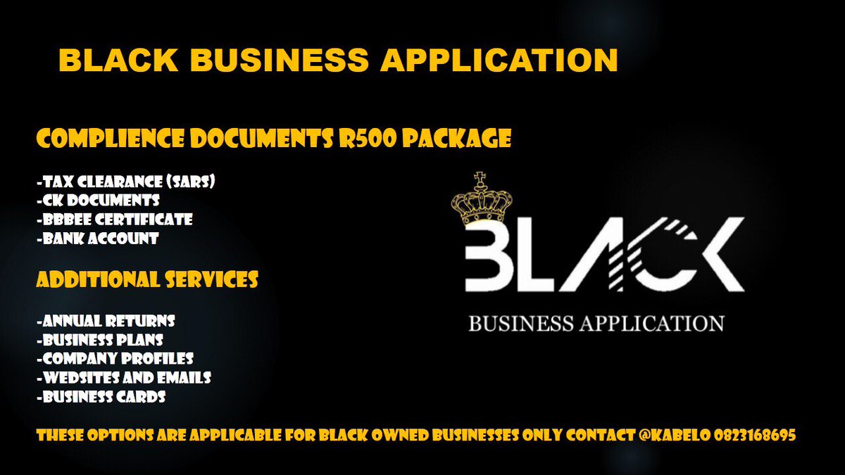 bba_application's tweet image. #help_me_promote_my_business_challenge￼ 

5 Business plans sent.
10 newly registered companies in 7 days.

Business plan/Company profile takes 8 hours to complete. 
Full package for compliant documents takes 2 weeks. 
Annual Returns takes 5 hours. 

WhatsApp-0823168695