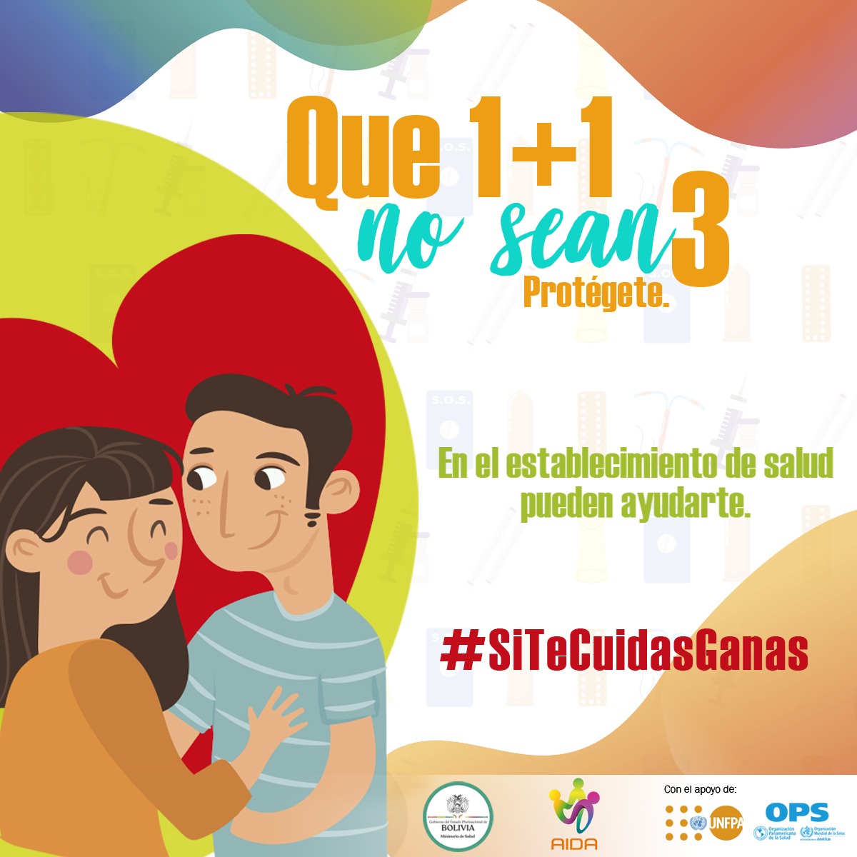 UNFPABolivia's tweet image. El Ministerio de Salud, con el apoyo del UNFPA y la OPS/OMS lanzan la campaña #SiTeCuidasGanas.

Un embarazo en la adolescencia puede postergar #ProyectosDeVida y oportunidades. Infórmate en un #CentroDeSalud.

#PrevieneTeConviene
@unfpa_lac 
@MinSaludBolivia
@OPSOMSBolivia