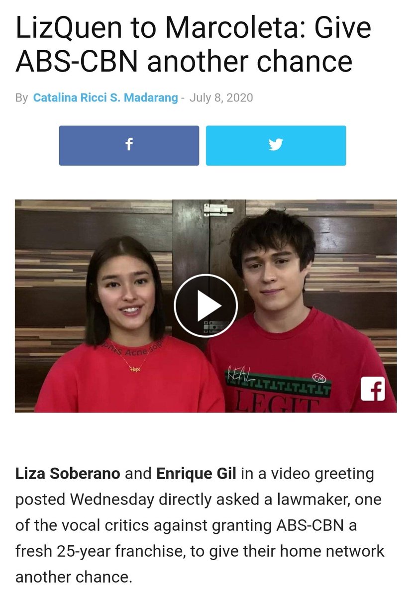 JUL 8LizQuen's video greeting for Cong. MarcoletaJULY 10Liza Soberano announces launching of her own YouTube channel  #LifeWithLiza JUL 12▪︎ Enrique Gil x HKT New Fragrance Collection