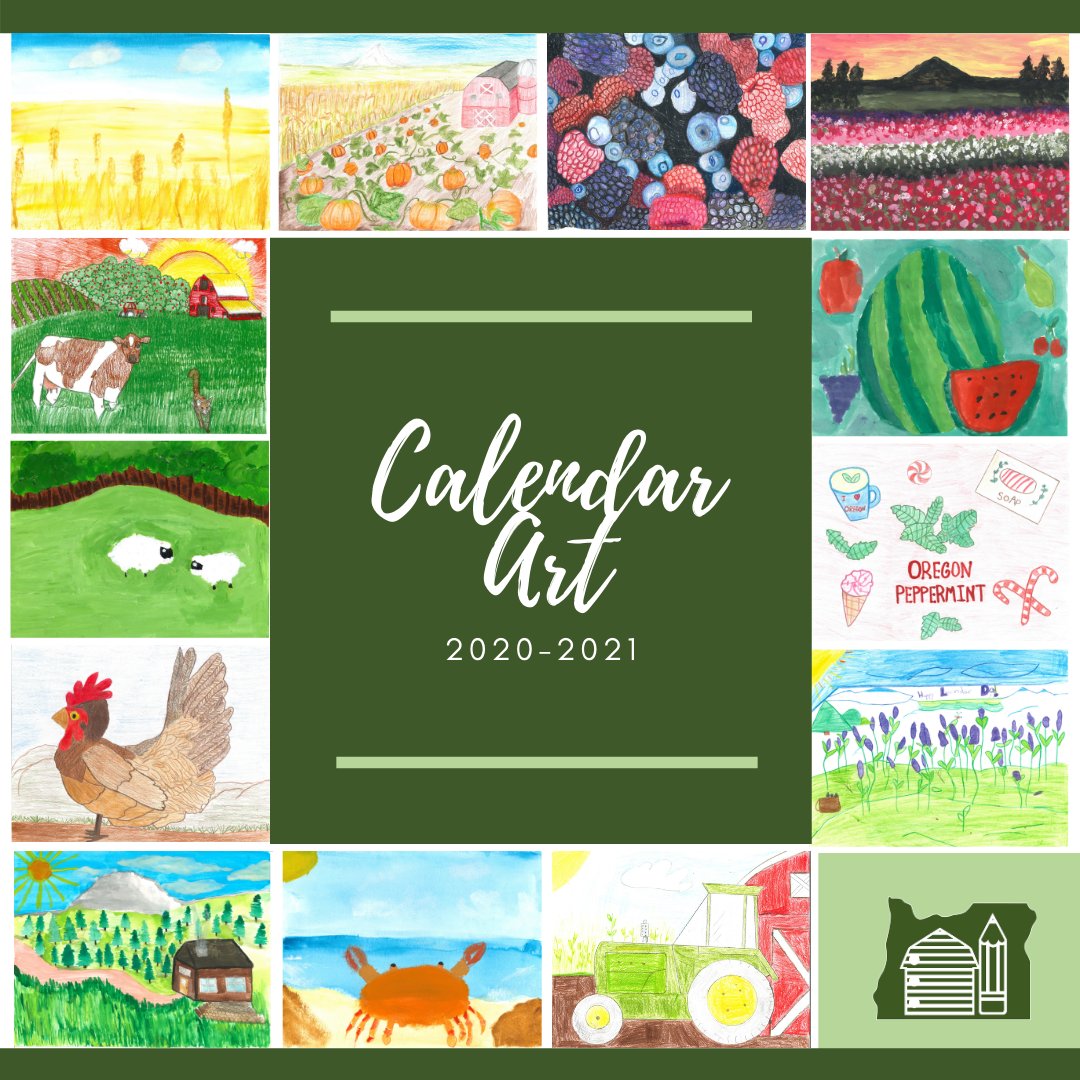 The Oregon Agriculture in the Classroom 2020-2021 school year calendar is available NOW on the website! Order one for your on-site or at home classroom today!
ow.ly/fJKy50BxcrC