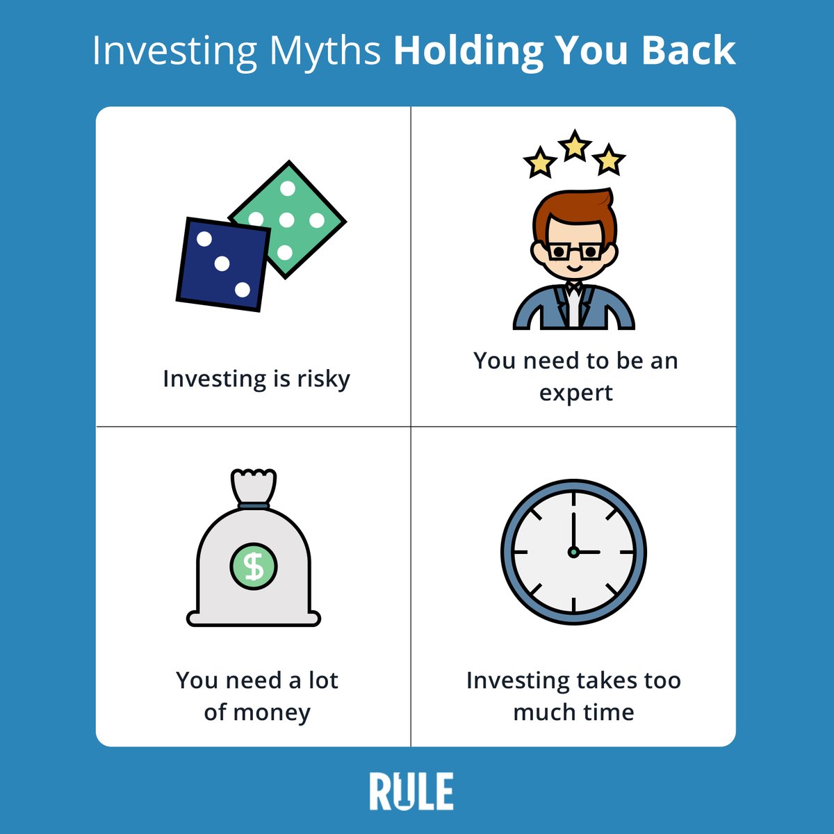 Investing is a big piece of the puzzle when it comes to building a financially secure future. However, I know it's intimidating for some who are just getting started. 

Don't let these #investing myths hold you back.