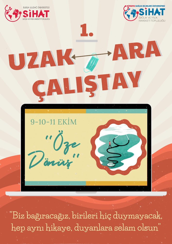 Online çalıştay serimiz "Uzak Ara Çalıştay" ın ilki için KSBÜ SİHAT ve ULUSİHAT olarak start veriyoruz 🥳🥳 
Niyet tazeleyeceğiz... Özümüzü hatırlayacağız... Güzelliklerle dolu bahçemize pencerelerimizi açacağız...🌸
9-10-11 Ekim'de görüşmek üzere ☺️