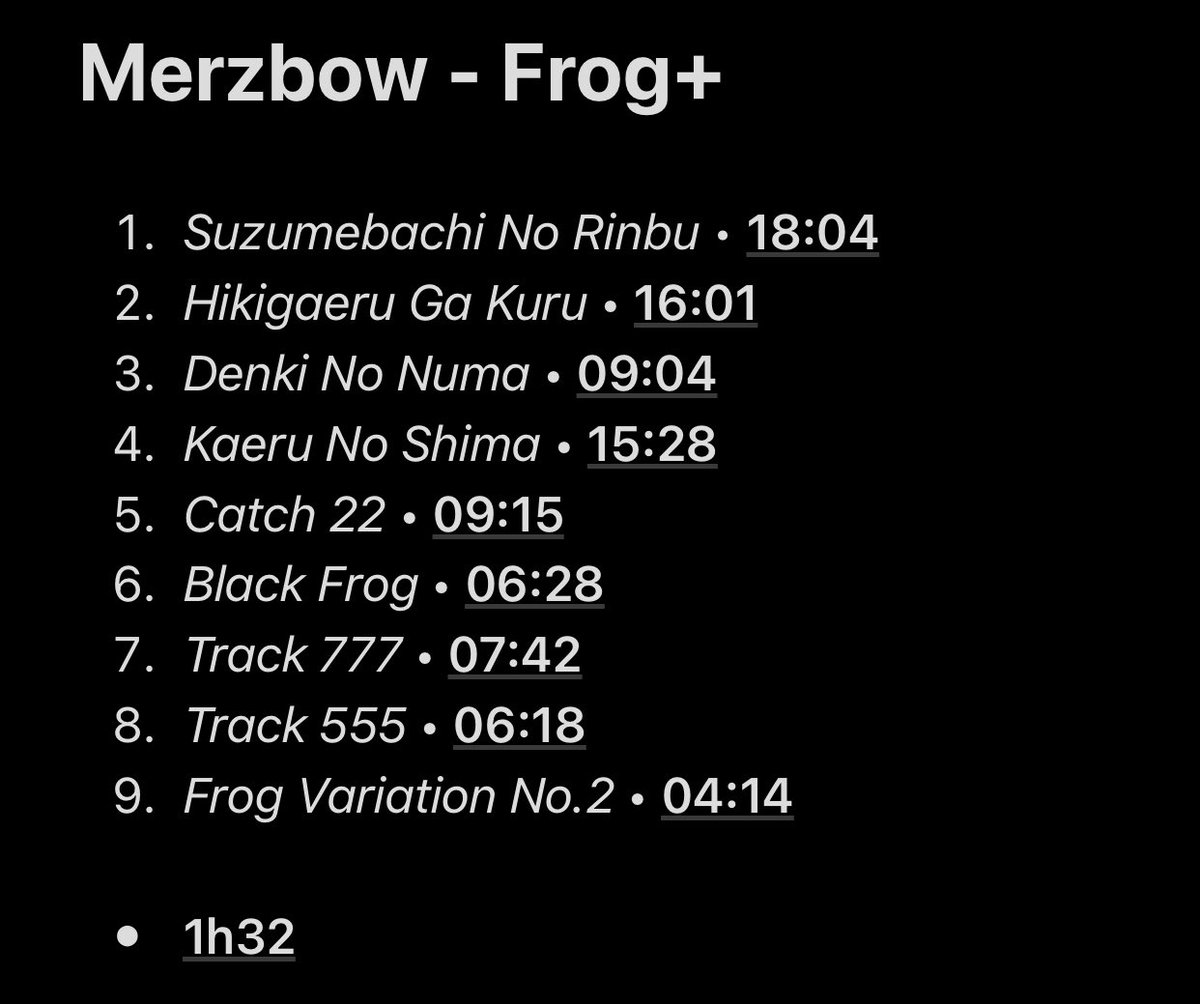 36/108: Frog+A long, very long project from Merzbow and despite its lenght, there were only a few interesting things to remember. Definitely not worth checking out in my opinion. A lot of Merzbow projects are way better and shorter. Yeah I wasted 1h32 of my life. (I’m rough Ik)