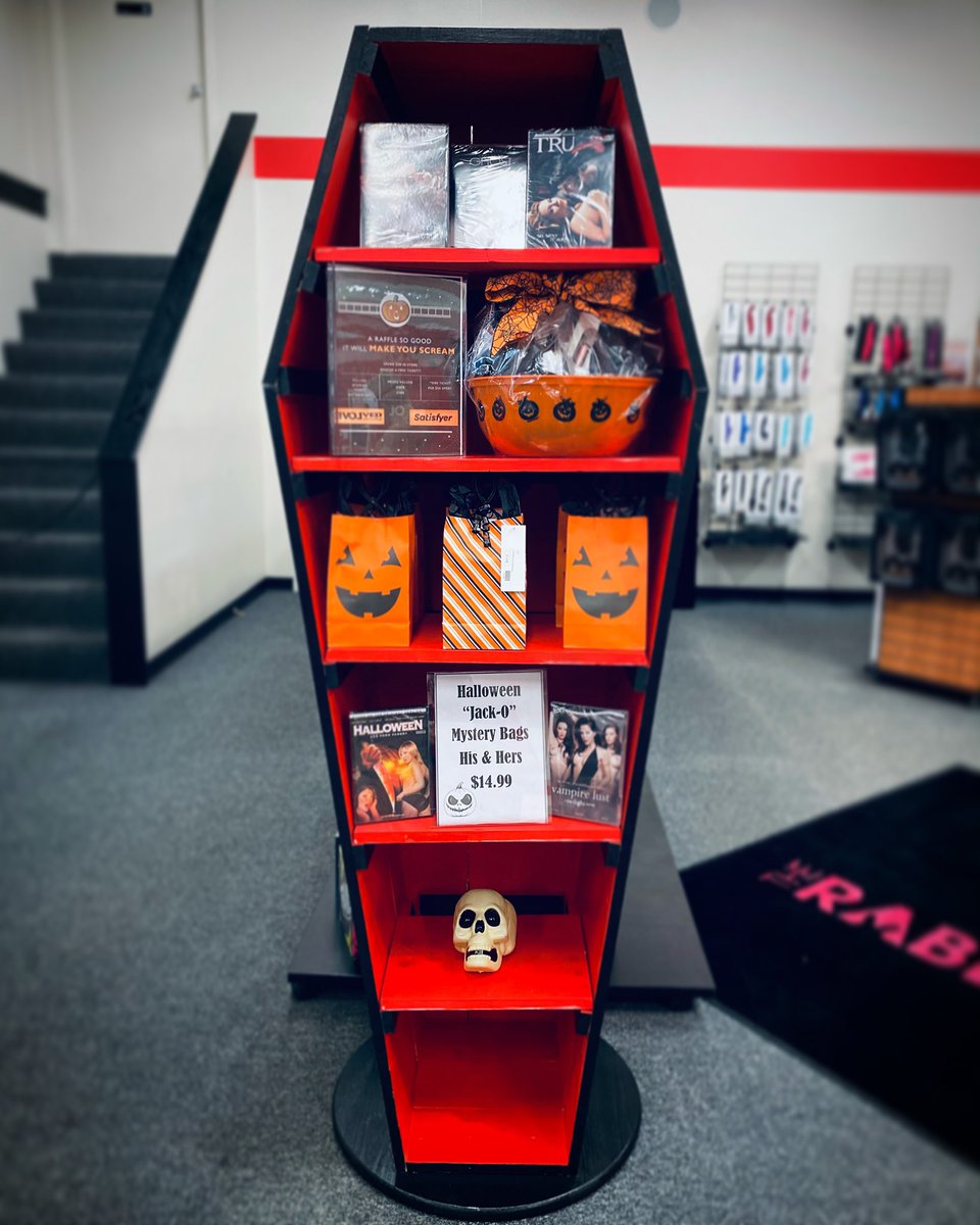 AdameveMA's tweet photo. Things are getting spooky good here at ADAM &amp; EVE! Stop in this week, and pick up a Mystery bag. Filled with all the essentials.  #adamandevestores https://t.co/STRxom2MqQ
