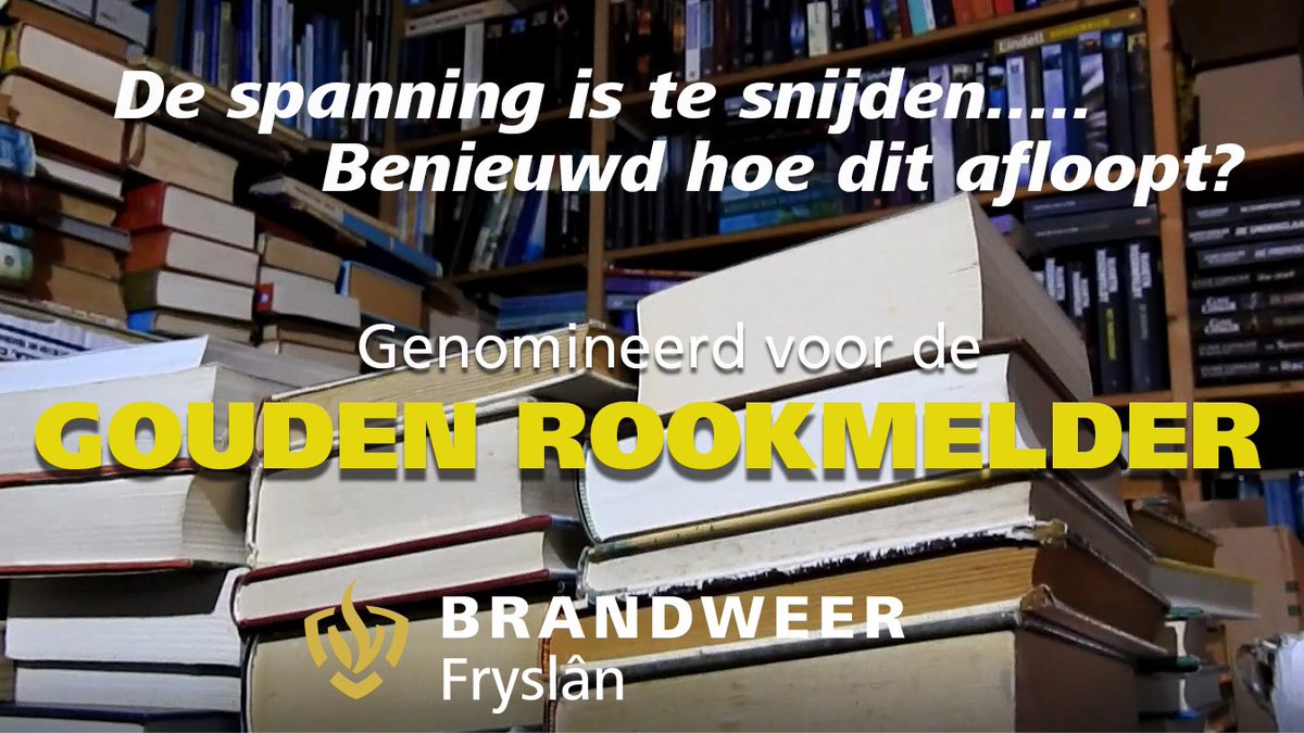 Dinsdag 29 sept weten we wie de winnaar is van de #goudenrookmelder <a href="/BrandweerFrl/">Brandweer Fryslân</a> is genomineerd met #piepindebieb <a href="/VRFryslan/">Veiligheidsregio Fryslân</a> <a href="/WimKleinhuis/">Wim Kleinhuis</a> <a href="/JetVroege/">Jet Vroege</a> <a href="/Brandweer_NL/">Brandweer Nederland</a>