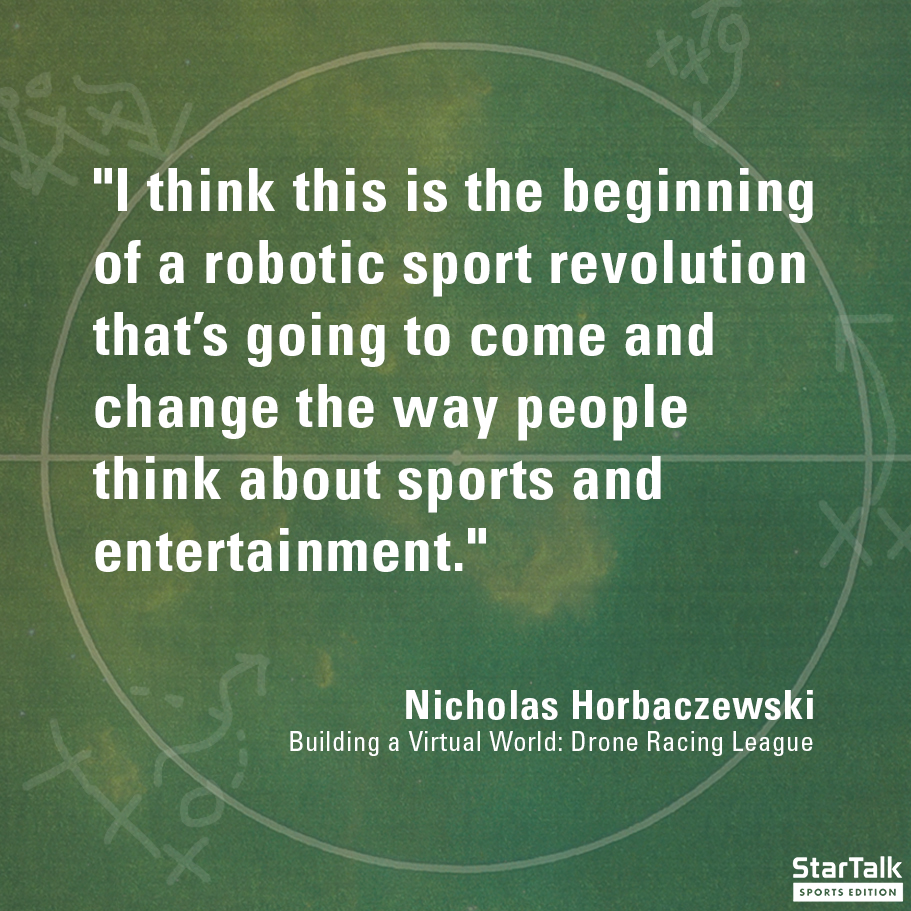 .<a href="/DroneRaceLeague/">Drone Racing League</a> is just the beginning says #DRL CEO 
<a href="/NicholasDRL/">Nicholas Horbaczewski</a>. 🎮💯