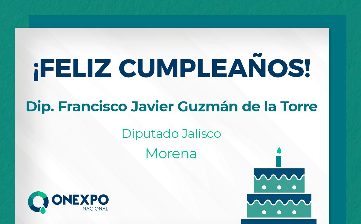 El día de hoy felicitamos a Francisco Javier Guzmán de la Torre, Diputado de #Morena en #Jalisco.
Deseándole un día lleno de bendiciones a lado de sus seres queridos. https://t.co/J7K66SJbtD