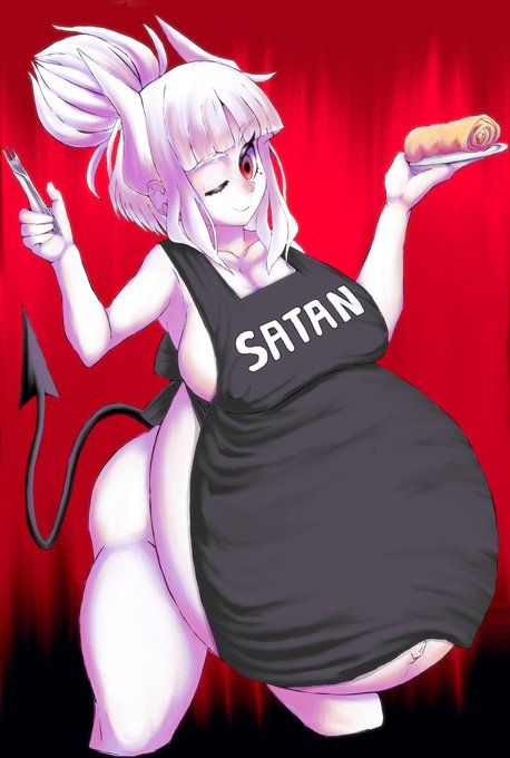 [R-18] ルシファー(ヘルテイカー) #ルシファー(Helltaker) #妊婦 #ボテ腹 #母乳 #版権 #ヘルテイカー #Helltaker https://t.co/sSxanrfpSg 