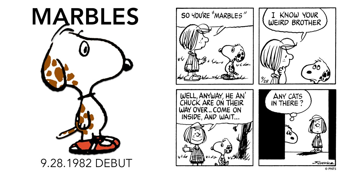 Charles M Schulz Museum It S Marblesday Snoopy S Brother Marbles First Appeared In Peanuts 38 Years Ago Today On 9 28 19 The Long Lost Brothers Are Finally Reunited After Years Apart Reserved