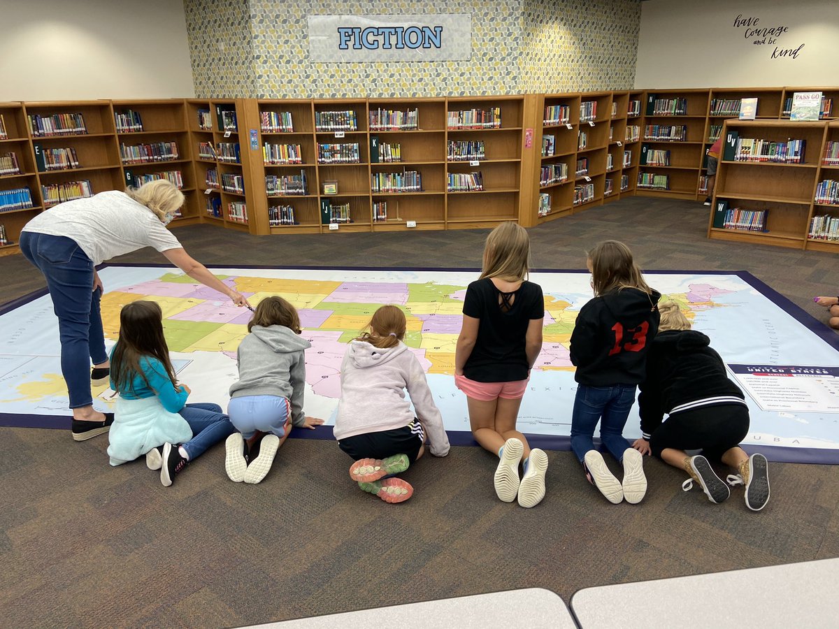 Susan Walther (@susanwalther8) on Twitter photo Third grade came to the library for a map lesson and to explore the giant U.S. map. #PISDLibrary <a href="/BakerElem/">Baker Elementary</a> Third grade came to the library for a map lesson and to explore the giant U.S. map. #PISDLibrary <a href="/BakerElem/">Baker Elementary</a>