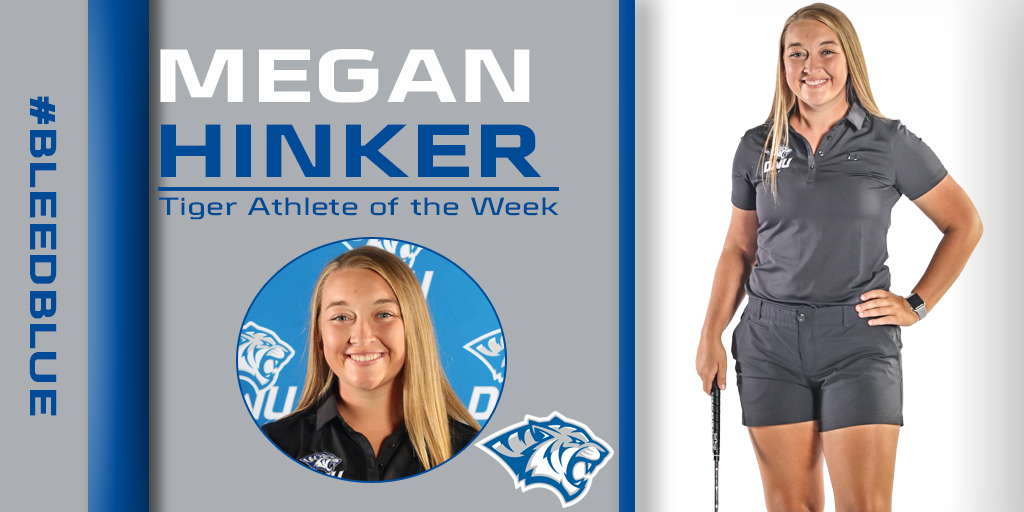 dwtigers's tweet photo. Megan Hinker of @dwu_golf is your Tiger Athlete of the Week!

https://t.co/oEsOU0v77B

#BleedBlue #EarnYourStripes https://t.co/CmyKWRu0fi
