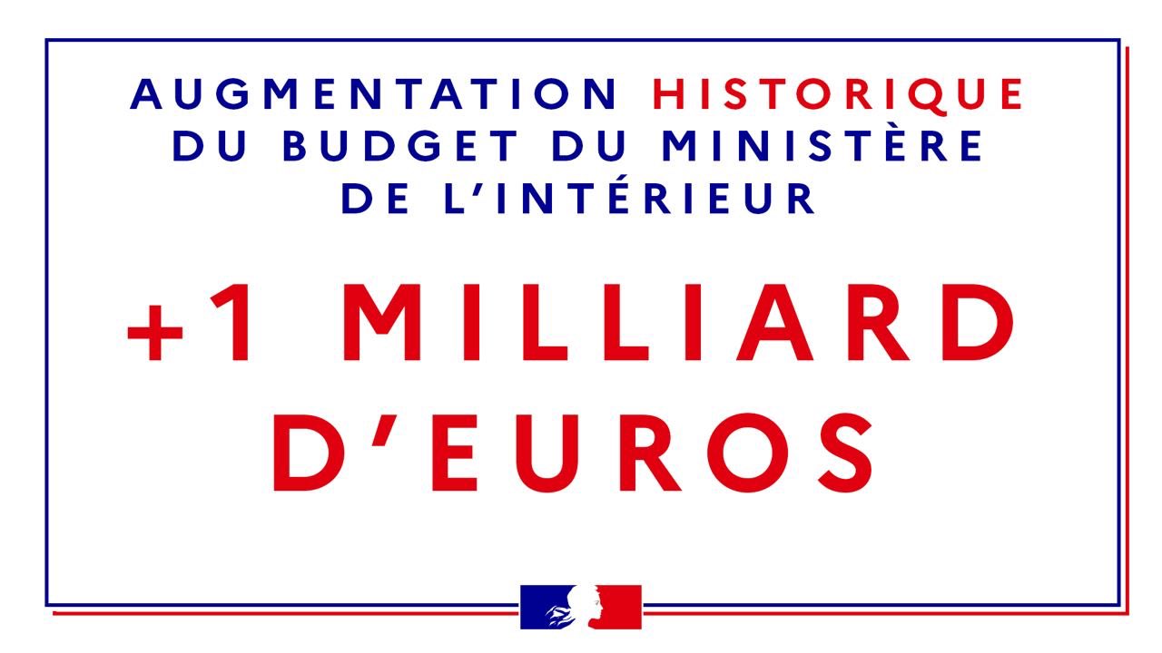 1 milliard d'€ en plus pour le ministère de l'intérieur