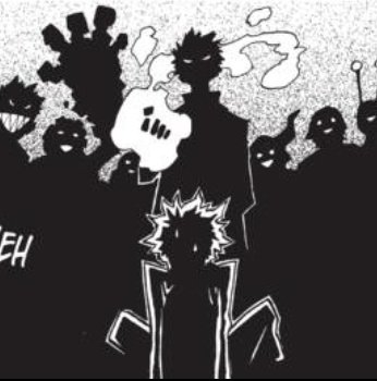 Him having a new understanding of himself was shown in this panel where we’re given a new perspective.The new perspective = the new understanding and view Bakugou has of that moment.