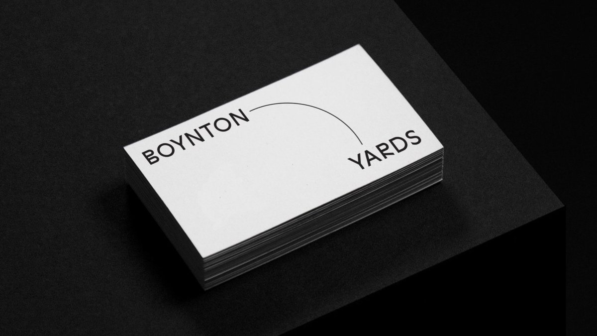 New identity for an emerging neighborhood in Boston called Boynton Yards, happily designed at Upstatement
bit.ly/347qpD5