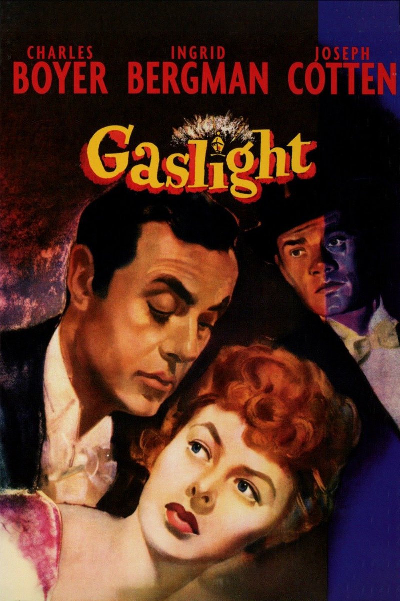 Repeating a lie to try to make someone else believe it was made famous in the 1944 movie, “Gaslight,” with Charles Boyer, Ingrid Bergman and Joseph Cotton. A must see!