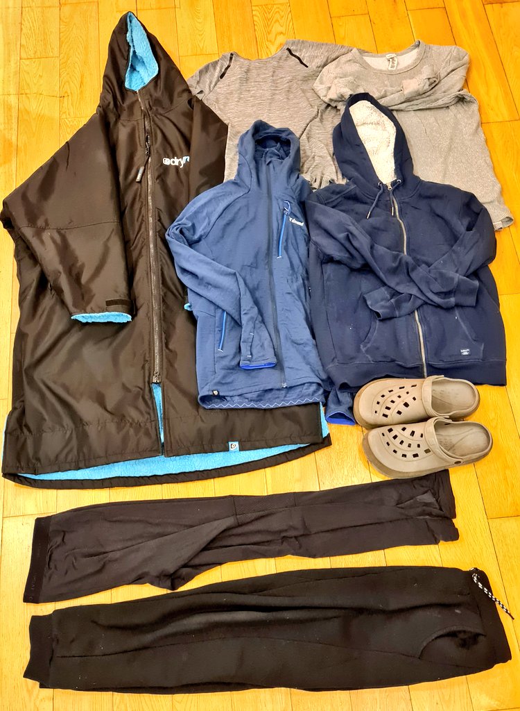 Feels like there& #39;s been a lot of people who& #39;ve taken up sea swimming this year. As we head into the winter season, I thought I& #39;d share what I wear in the water, compared with what I wear when I get out after a swim.
