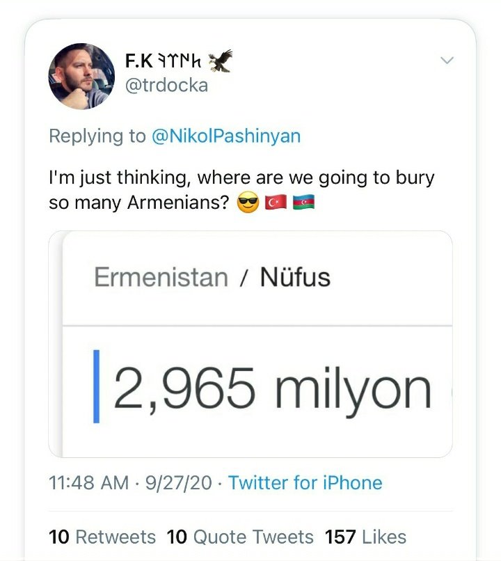 I never condemned the civilians of Azerbaijan for the horrible and inhuman actions that their government was/is responsible for, but coming across these tweets...