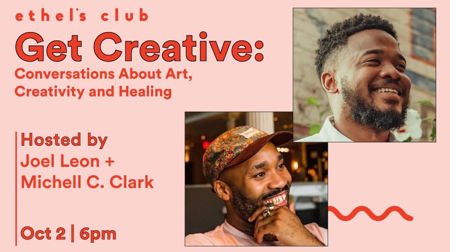 JoelakaMaG's tweet photo. BIG TINGS—debuting my new monthly series with the beautiful minds at @ethelsclub, Get Creative!

my first guest? none other than my brother from another, the one and only @MichellCClark.

sign up for a free week of #EthelsClub and tune in: https://t.co/UXzcnnYXuU https://t.co/Y8aKG8Pv6g