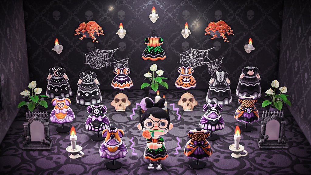 dovah_mimi's tweet image. hello hey hi!🍁

my first full collection dress collection is going to be here just in time for october! 🎃✨

i will be uploading the ones that aren’t already up on the portal on the same day as the update!🧡✨

comment below which one is your favourite!🥰

#acnhdesign #acnhcode